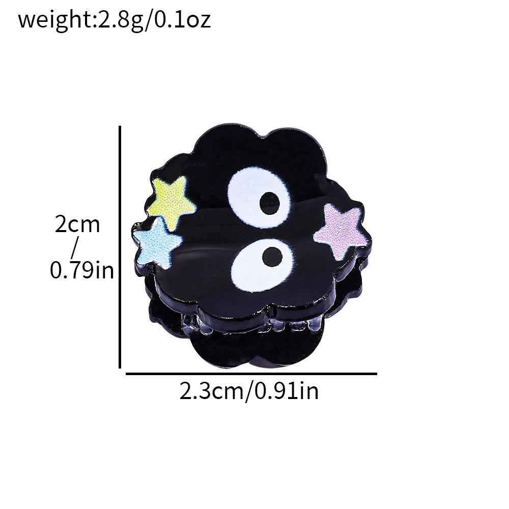 Studio Ghibli Soot Sprite hair claw clip – detail view