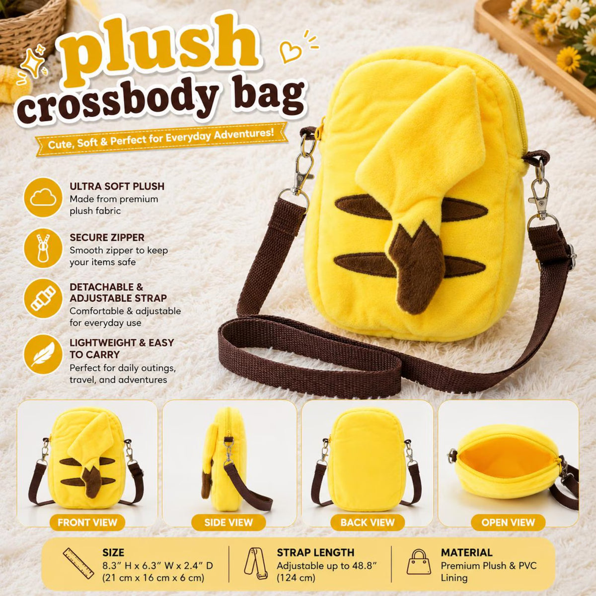 Pikachu Plush Backpack