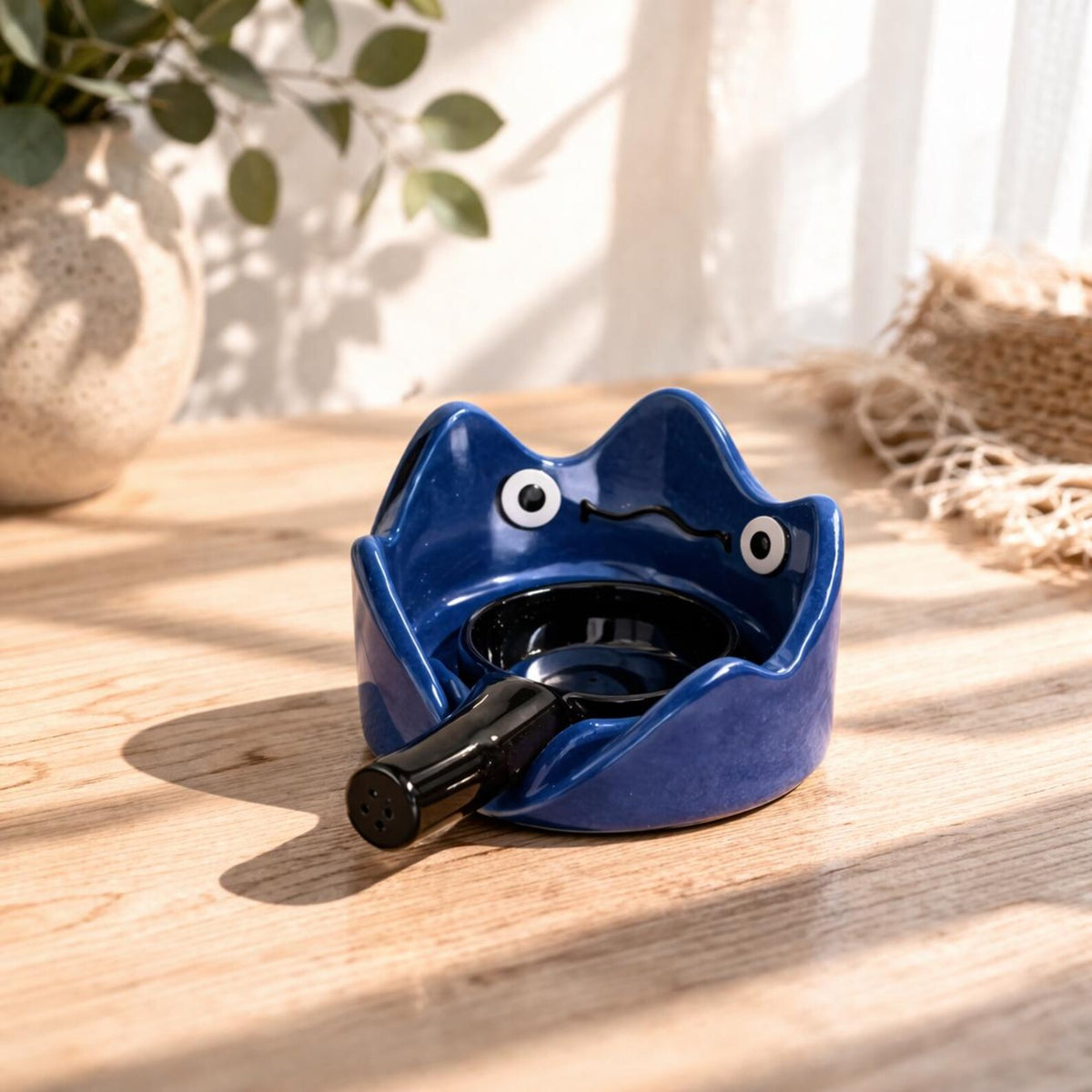 Calcifer Ceramic Oil Warmer – side view