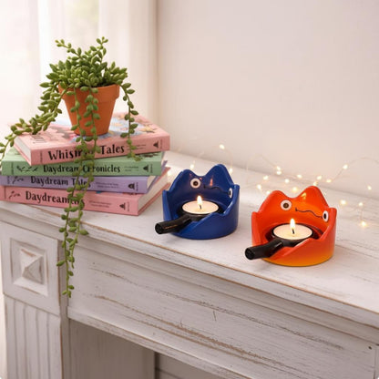 Calcifer Ceramic Oil Warmer – close-up