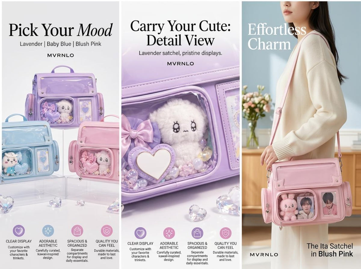 Kawaii Ita Bag Messenger - Clear Window