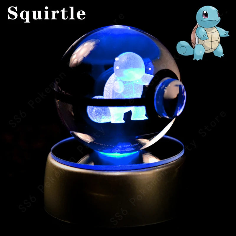 3D Engraved Pokémon Crystal Sphere LED