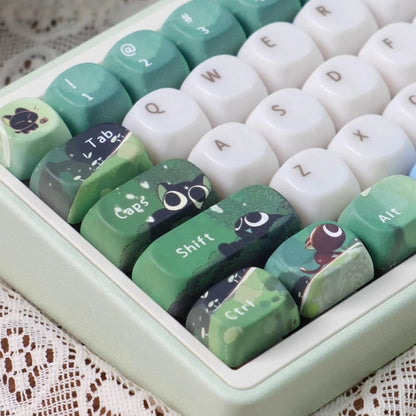 Luo Xiaohei anime keycap set – front view