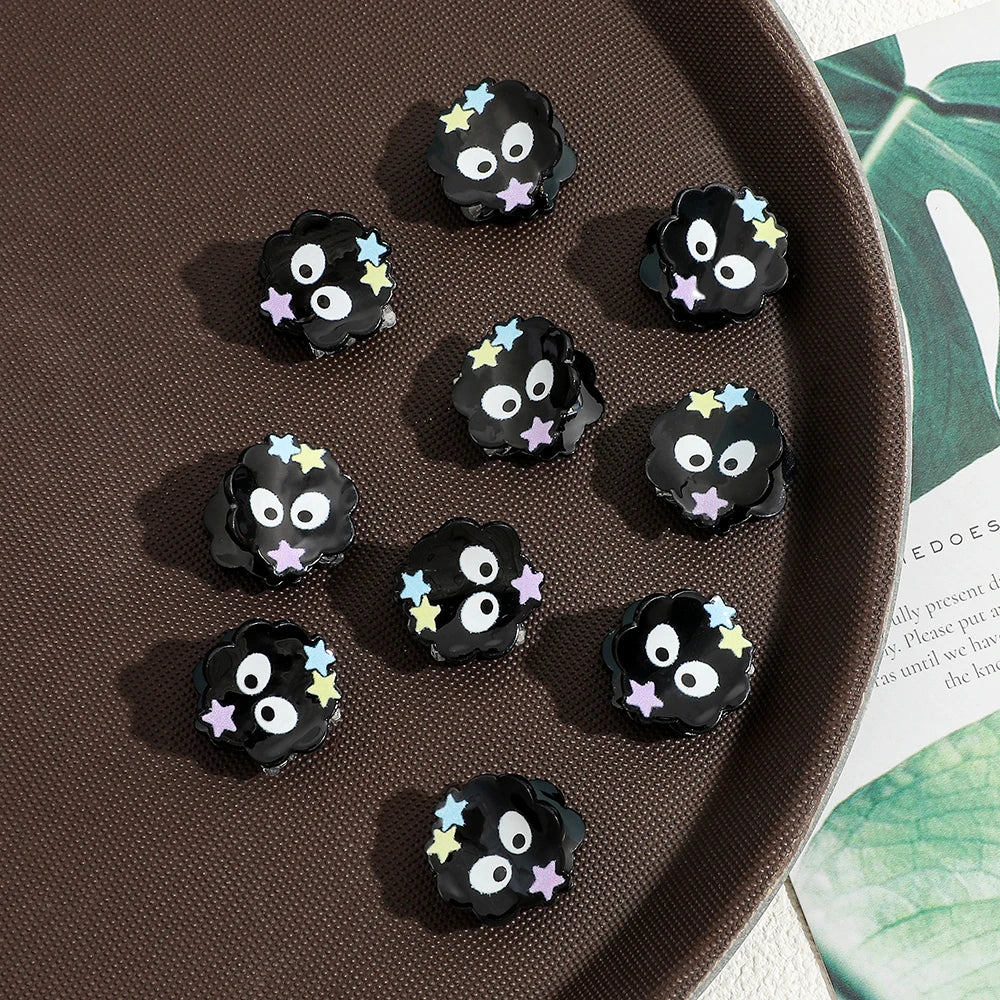 Studio Ghibli Soot Sprite hair claw clip – side view