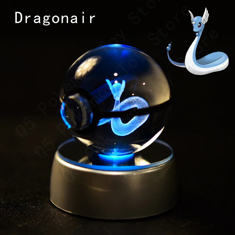 3D Engraved Pokémon Crystal Sphere LED