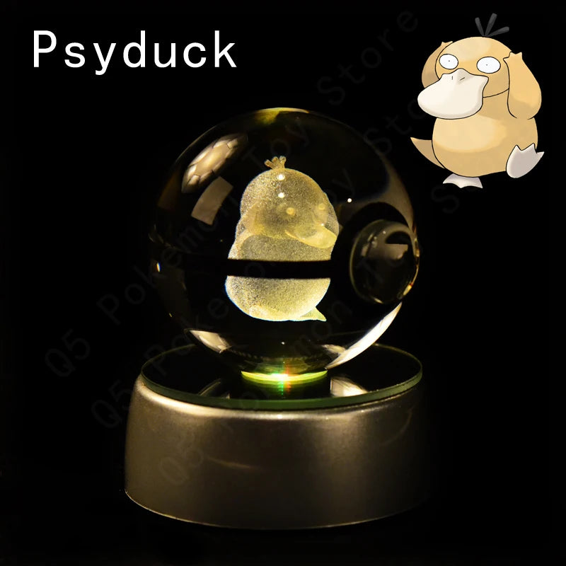 3D Engraved Pokémon Crystal Sphere LED