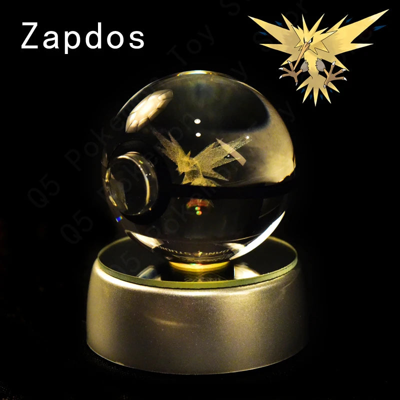 3D Engraved Pokémon Crystal Sphere LED