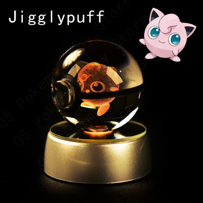 3D Engraved Pokémon Crystal Sphere LED