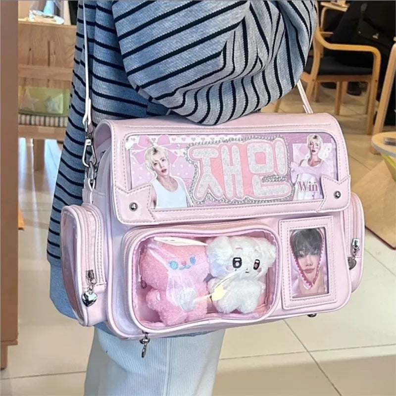 Clear display ita bag anime backpack – front view
