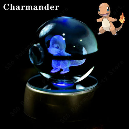 3D Engraved Pokémon Crystal Sphere LED
