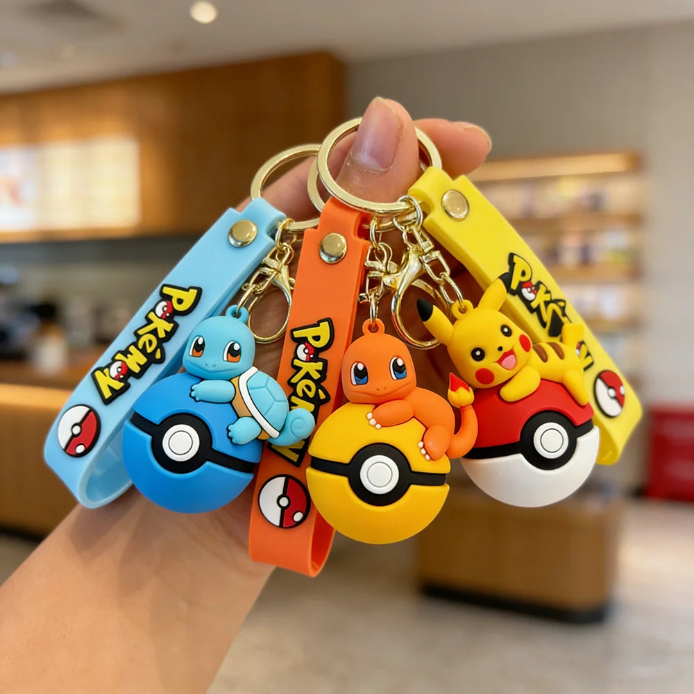 Pokemon Poke Ball keychain charm – front view