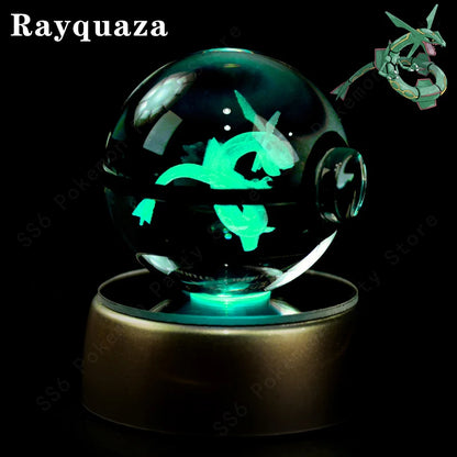 3D Engraved Pokémon Crystal Sphere LED