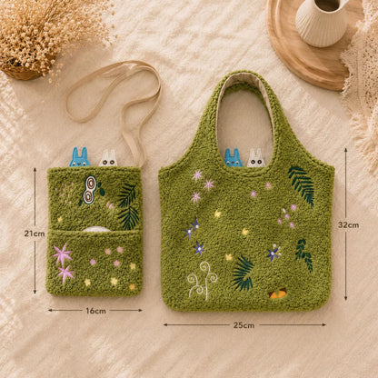 Totoro Moss Tote Bag Forest