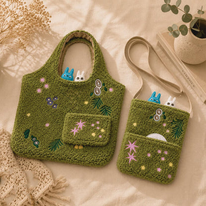 Totoro Moss Tote Bag Forest