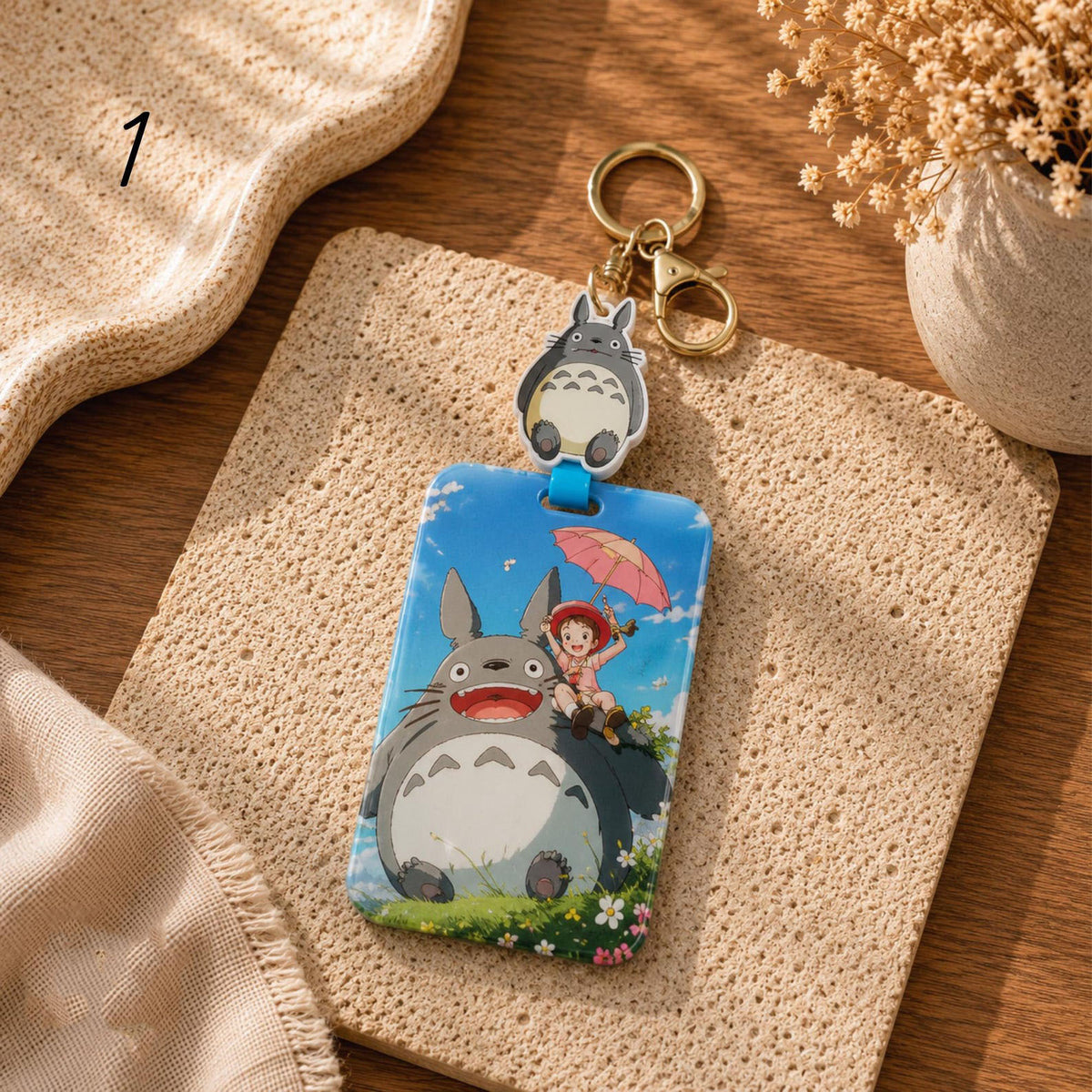 Totoro Acrylic Card Holder Keychain