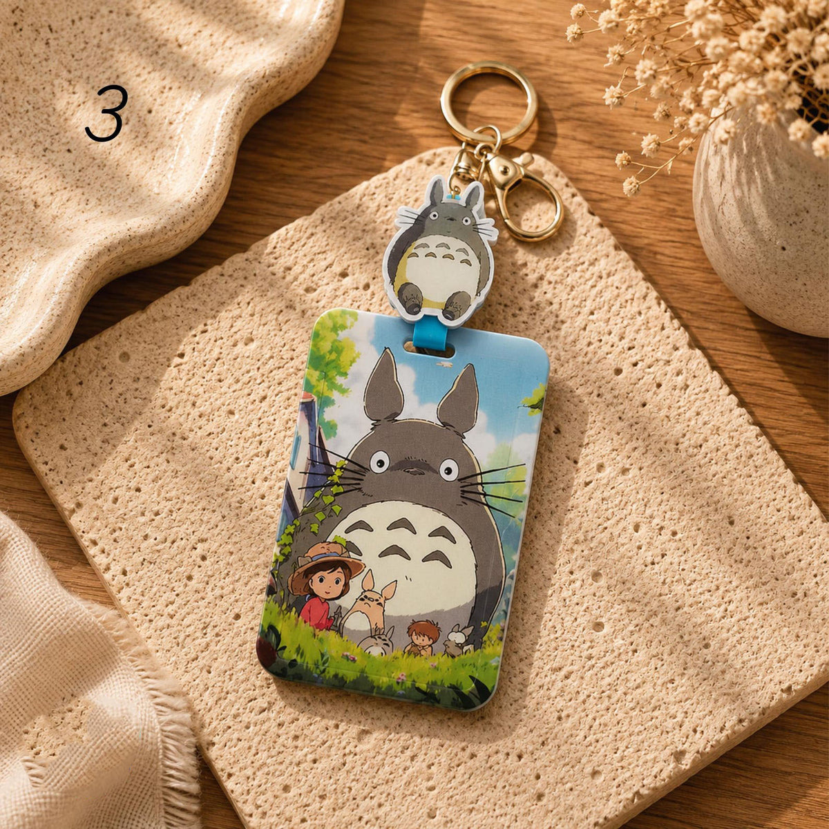 Totoro Acrylic Card Holder Keychain