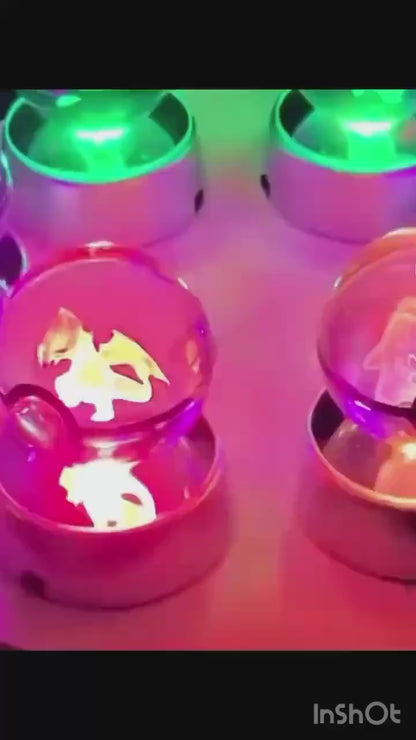 3D Engraved Pokémon Crystal Sphere LED