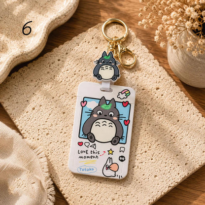 Totoro Acrylic Card Holder Keychain